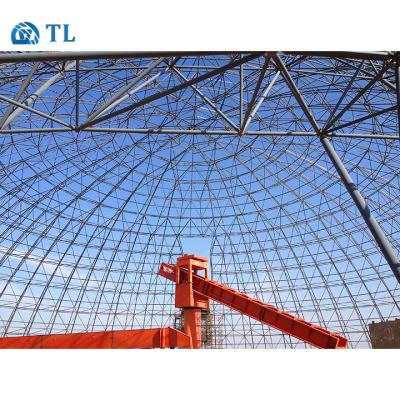 China Industrial Prefab Dome Space Frame Steel Structure Dry Coal Storage Shed Building For Power Plant for sale