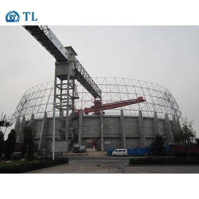 China Structural Roofing Prefab Lightweight Structural Steel Space Frame Dome Coal Storage Shed for sale