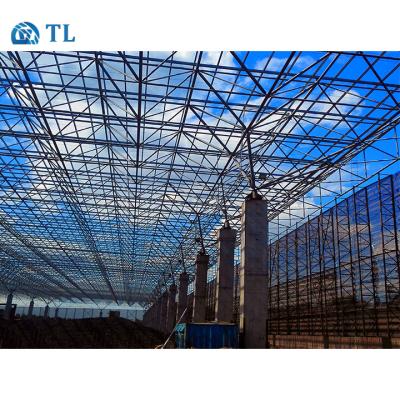 China Construction Light Steel Space Frame Industrial Prefab Warehouse For Coal Pile Storage for sale