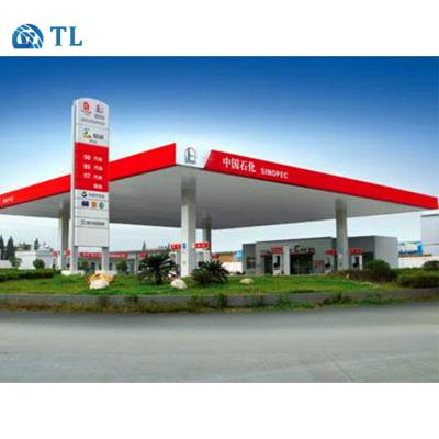 China Gas Station Complete Canopy Industrial Prefab Galvanized Steel Structure With Good Price for sale