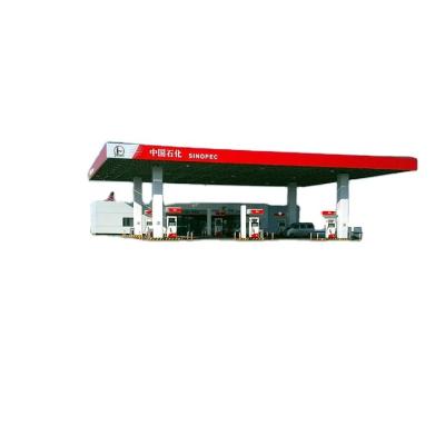 China Lightweight Prefab Steel Structure Gas Station Structural Covering Canopy With Good Price for sale