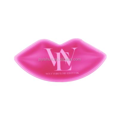 China Custom Made Reusable Hot Selling PVC Lip Ice Pack Hot and Cold Lips Ice Packs for sale