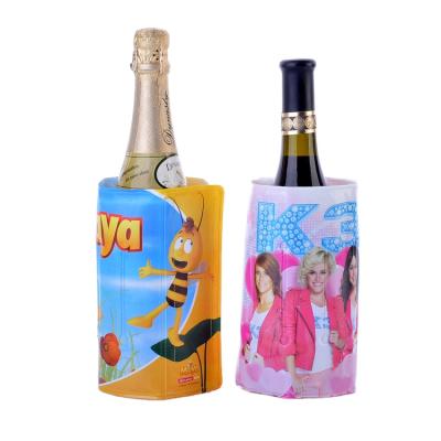 China New Waterproof Cooler Wine Bottle Wrap Gel Ice Pack Wrap Gel Wine Cooler Sleeve Portable for sale