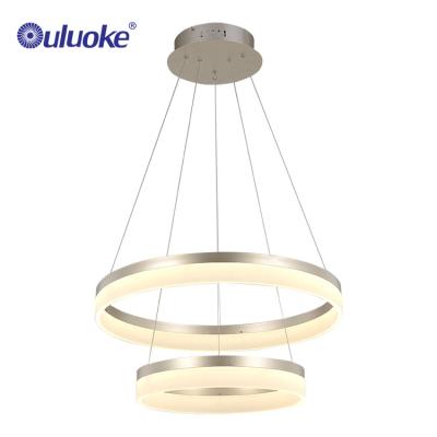 China Modern Acrylic Ring Circle Modern Led Pendant Light China Decor Hotel Interior Ministry Pendant Lamp Chandelier for sale