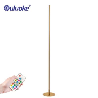 China Bedroom Modern Remote Control Stand Vertical LED Corner Lighting Floor Lamp for sale