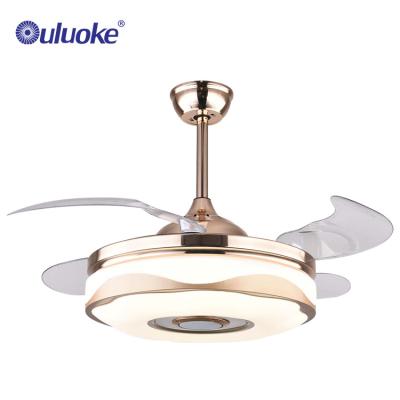 China Modern Products 42 Inch Chandelier Hot Sale Modern Invisible Retractable Ceiling Fan for sale