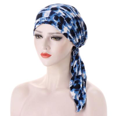 China New 2021 European American Copy Leopard Curved Flower Fabric Cloth Hijab Scarf Hijab Muslim Hijab Hat With Scarf Scarf Women Hijab for sale