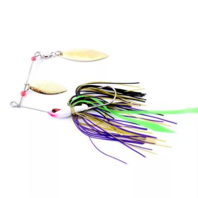 China Hard Bait Spinner Bait With Silicone Skirts Willow Blade Spinnerbait We Can Customized for sale