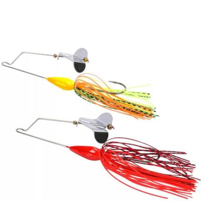 China Lead+metal Fishing Lure Bait Metal Spinner Spinner Bait With Jig Head for sale