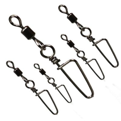 China Fishing Corrosion Resistant Ball Bearing Rolling Swivel Coastlock Snap Lure Connector Clips for sale