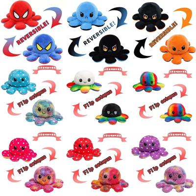 China Octopus Plush Toy Dyed by Knotting Flip Octopu Doll Mood Plush Key Chain Reverse Double Sided Octopus Pluszak Doll for sale