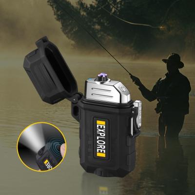 China Amazon 2022 Custom Cigarette Arc Lighter Usb Outdoor Waterproof Smoking Windproof Lighter Windproof Arc Lighter Plasma Lighter Windproof Lighter For BBQ Camping for sale