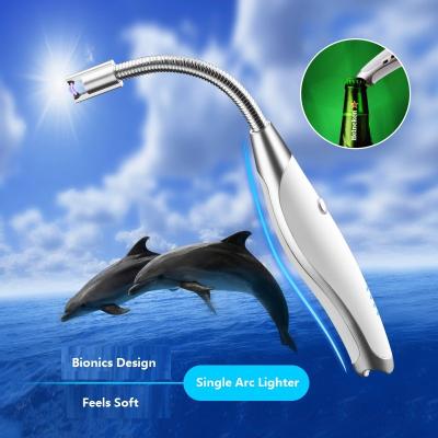 China New Multi-Function Rechargeable Electronic Lighter Style Single ARC Lighter and Flexible BBQ Lighter Candle Lighter with Bottle Opener FREE SAMPLE for sale