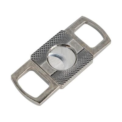 China Metal Cigar Cutter Classic Stainless Steel Luxury High Quality Cigar Cutter With Laser Customized LOGO for sale