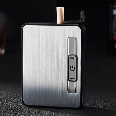 China USB Lighter Case Rechargeable Electronic Cigarette Holder with Built-in USB Lighter Heat Coil Case Lighter Cigarette Smoking Accessories for sale