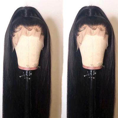 China Silky Straight 150% 180% Density Hd Lace Hair Wigs For Black Women, Transparent Lace Front Wig Wholesale Virgin Brazilian Hair for sale