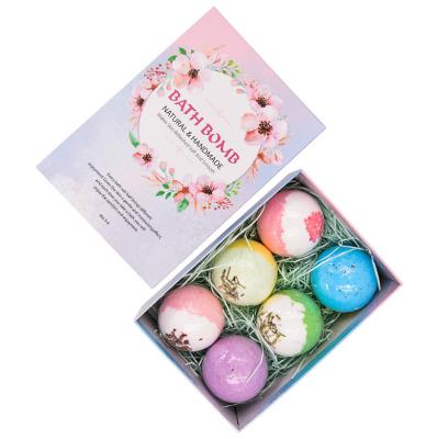 China Hot Selling Body Gift Set Natural Flower Essential Oil Vegan Scented Organic Fizz Scented Petals Bath Bombs for sale