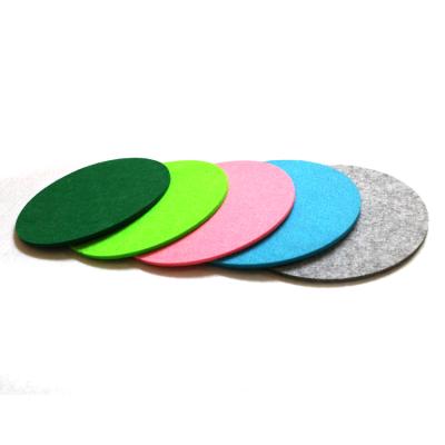 China Viable Single Round Felt Square Felt Coaster Cup Mat Premium Felt Cup Coasters Drinks for sale