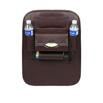 China PU leather upholstery PU car back seat car organizer with tablet holder for wholesale for sale