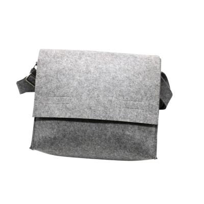 China Custom Gray Felt Shoulder School Bag for sale