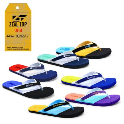 China Fashion Trend Hot Sales Customized Logo Outdoor Slippers Summer Beach Men's Wholesale Multicolor Flip Flops Men's Casual Comfort Sport Casual Eva Flip Flops for sale