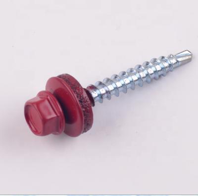 China Wafer Head DIN7504K DRILLING SCREW WITH RUBBER OR EPDM SEAL for sale