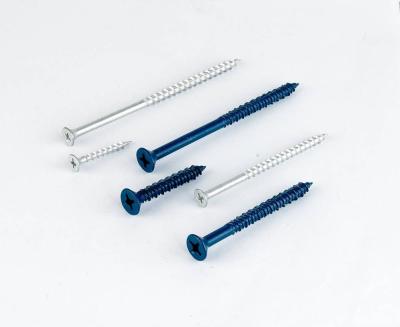 China C1022A Flat Head Phillip Blue Screw Ruspert Coating Concrete Screw for sale