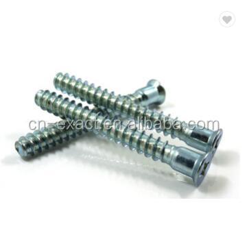 China Yellow Galvanized Carbon Steel Deep Hole Furniture Screws for sale