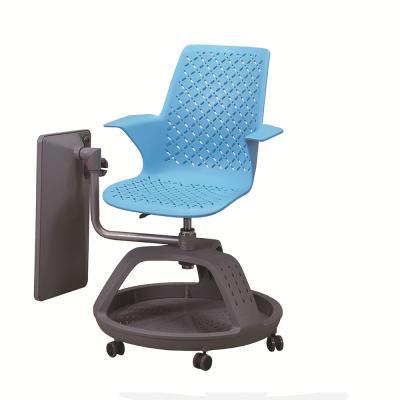 China Foldable Notebook School Chairs Elevator Ergonomic Student Study Chair with Writing Board for College Classroom for sale