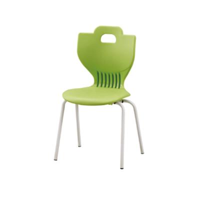 China Modern Cheap Plastic PP Back Steel Leg Dining Chairs For Home Restaurant for sale