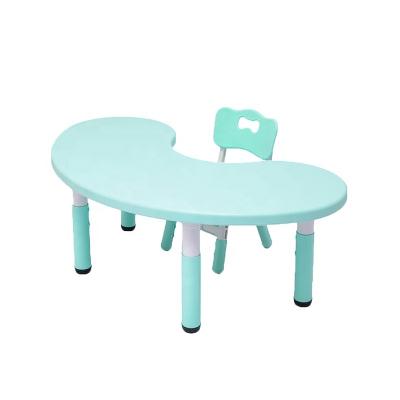 China Safety and Durable Nursery Kids Furniture Kids Study Table Chair Plastic School Table and Chair for sale