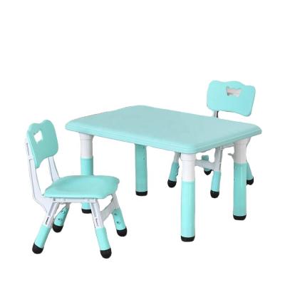 China Modern Wholesale New Design Cheap Children's Study Table With Chairs Kids Table And Plastic Chair Set for sale