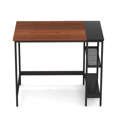 China Metal Adjustable View Simple Design Home Office Personal Computer Wooden Top Small Computer (The Other) Desk for sale