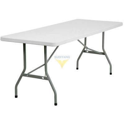 China New Product 4Ft 5Ft 6Ft Modern White Color 8Ft Outdoor Camping Use Plastic Folding Table And Chair for sale