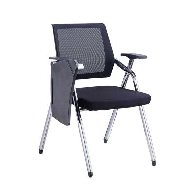 China Black Foldable Office Chair Training Chair With Notepad Could Pass BIFMA for sale