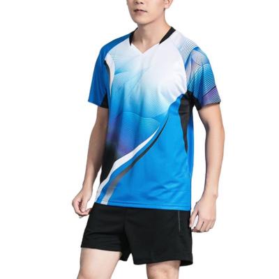 China Men Women Quick Dry 2 Piece Tennis Badminton Shirt And Pant Sets ZZ-400386 for sale