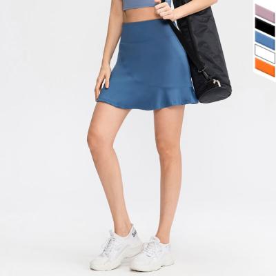 China RIDES Customizable Logo Women's Sports Skirt Sports Golf Comfortable Pink Skirt Tennis 2-in-1 Skirt Phone Pocket for sale