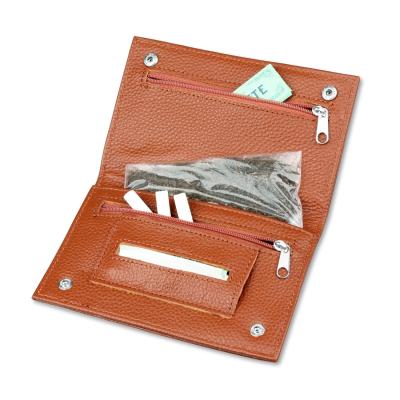 China Multifunctional Custom Leather Tobacco Pouch Bag For Tobacco Smoking Rolling Paper for sale