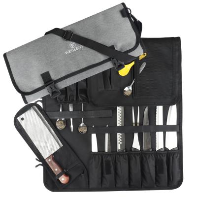 China Water-Resistant Chef's Knife Roll Bag Water-Resistant Storage For Kitchen Knives Utensils Tools for sale