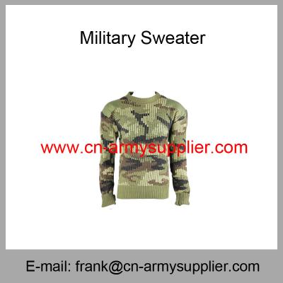 China Wholesale Cheap China Army Green Camouflage Wool Acrylic Military Sweater for sale