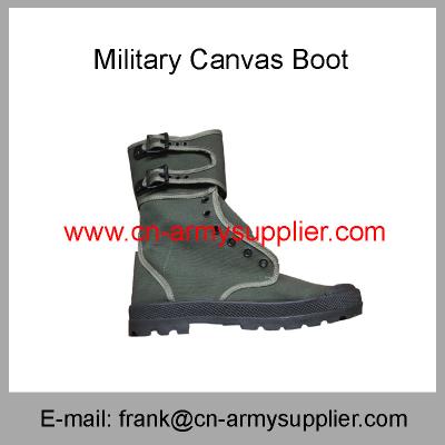 China Wholesale Cheap China Army Green Injection Military Cotton Canvas Boot for sale