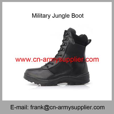 China Wholesale Cheap China Black Leather Canvas Police Duty Jungle Tactical Boot for sale