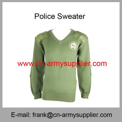 China Wholesale Cheap China Military Green Wool Police Army Officer Pullover for sale