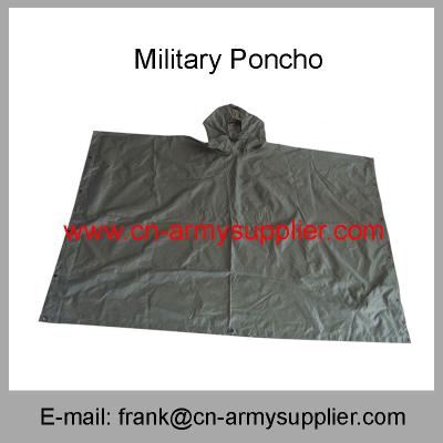 China Wholesale Cheap China Army Green Oxford Polyester Nylon Military Police Poncho for sale