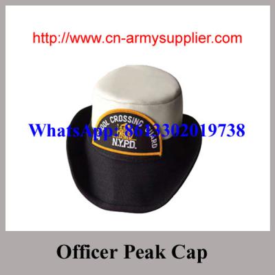 China Wholesale Cheap China Army Color Military Police Officer Peak Service Cap for sale