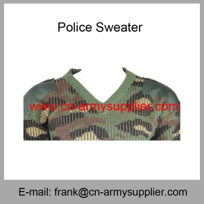 China Wholesale Cheap China Military Wool Acrylic Army Camouflage Police Sweater for sale