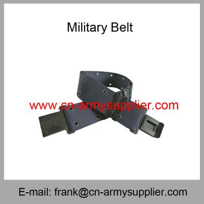 China Wholesale Cheap China Army Polyester Navy Blue Military Metal Buckle Police Belt for sale