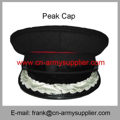 China Wholesale Cheap China Army Silver Thread Color Military Police Peak Service Cap for sale