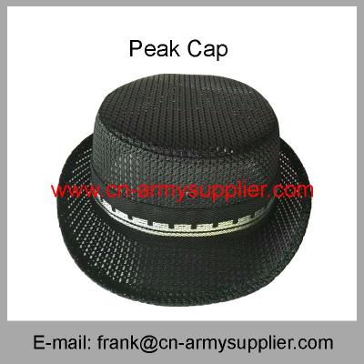 China Wholesale Cheap China Army Silver Metal Color Police Rank Officer Service Cap for sale