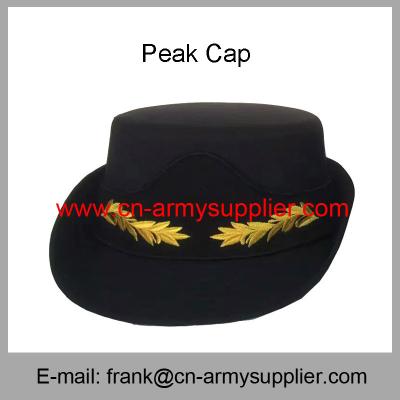 China Wholesale Cheap China Army  Metal Color Police Military Rank Officer Service Cap for sale